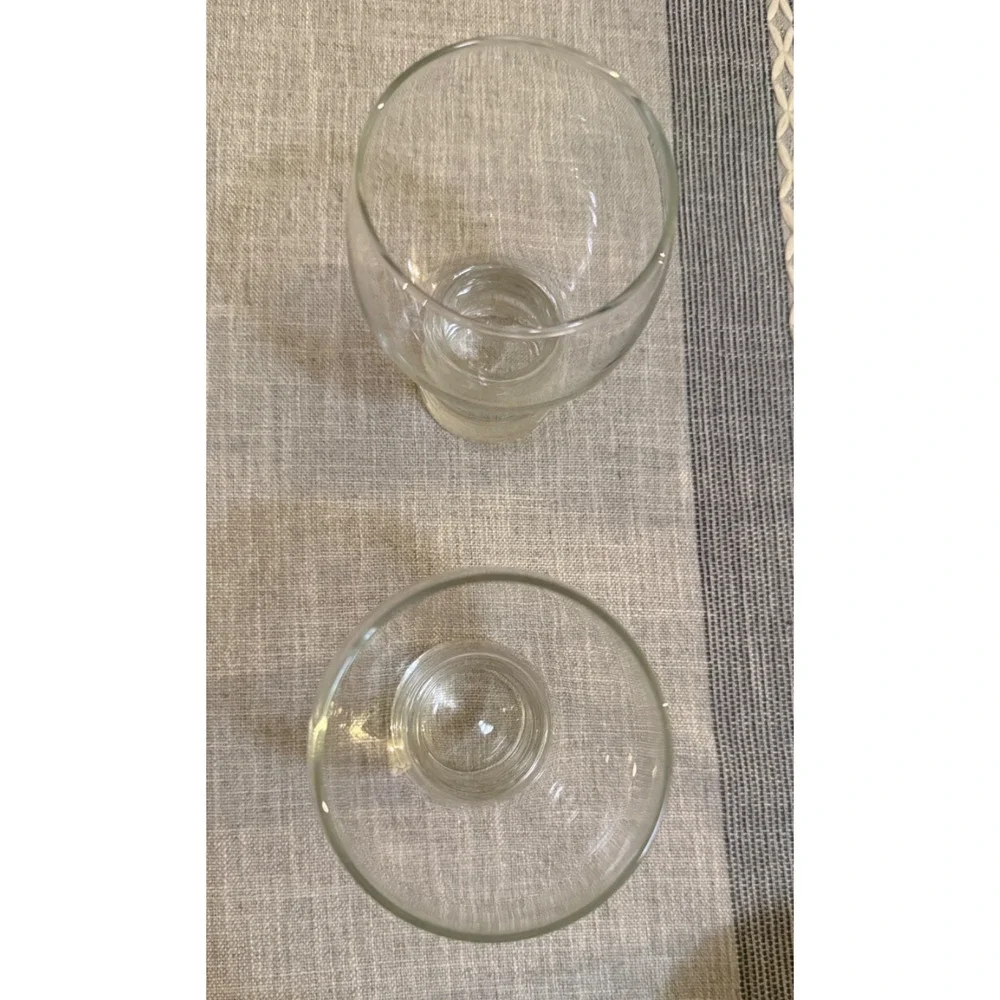 🥃 Set of 2 Clear Double Old Fashioned Glasses | Vintage Short Tumbler Highball